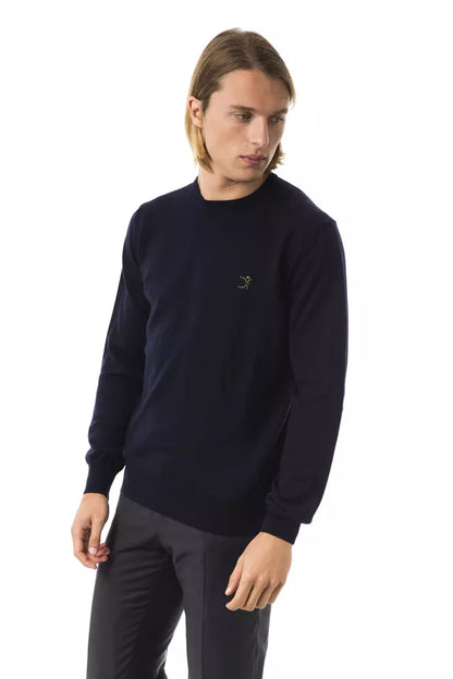 Blauer Pullover aus Merinowolle