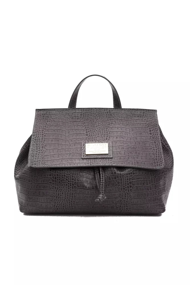 Sac à main en cuir gris