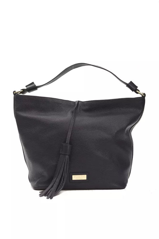 Pompei Donatella Gray Leather Women Shoulder Bag