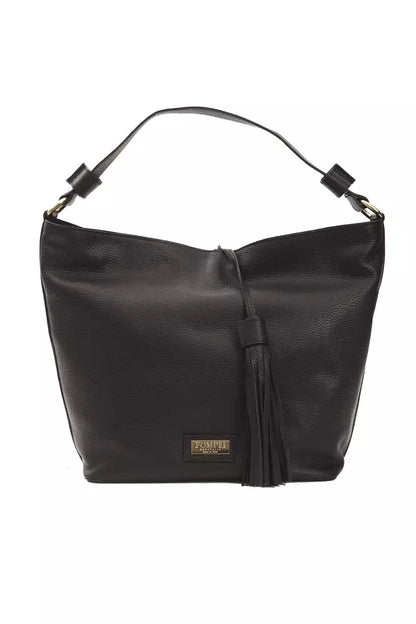 Pompei Donatella Black Leather Women Shoulder Bag