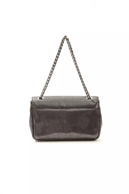 Sac bandoulière en cuir gris