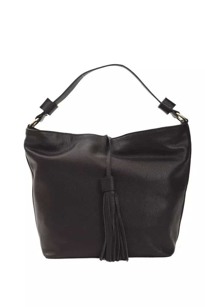 Sac à bandoulière en cuir noir