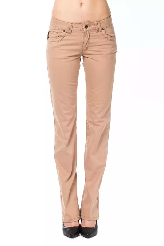 Ungaro Fever Beige Baumwollhose für Damen