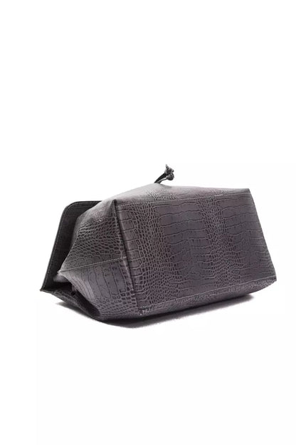 Sac à main en cuir gris