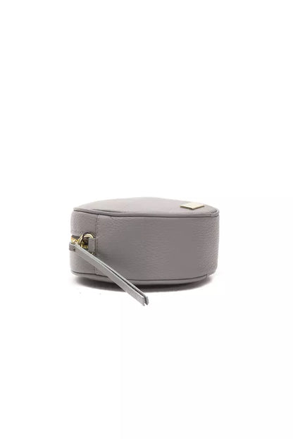 Sac bandoulière en cuir gris