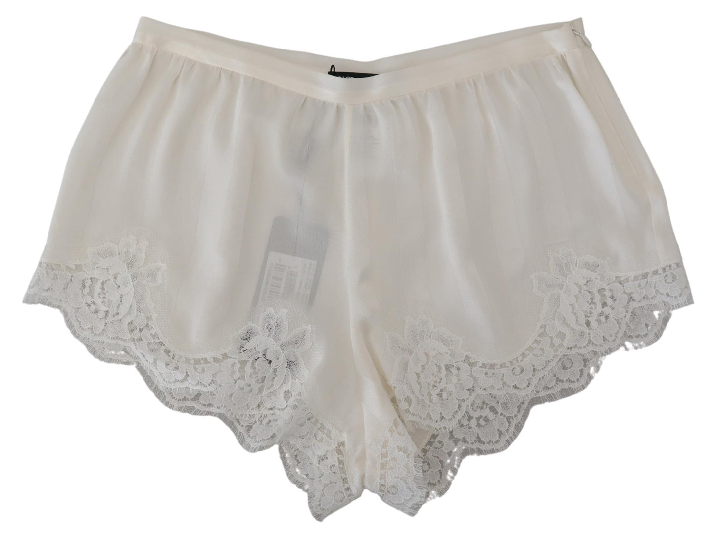 Dolce &amp; Gabbana Elegante Dessous-Shorts aus weißer Spitze