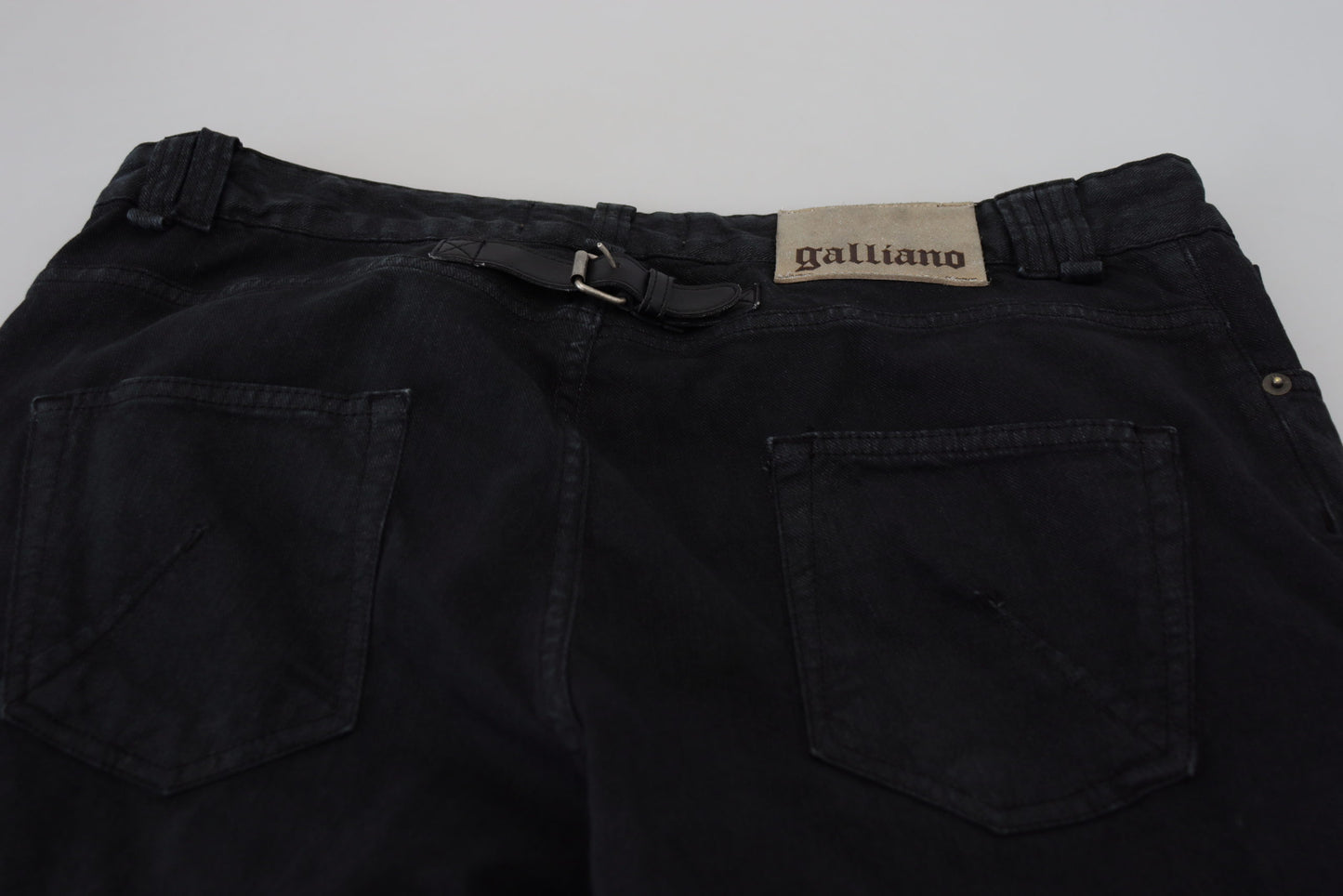 John Galliano Elegante schwarze Mainline-Baumwolljeans