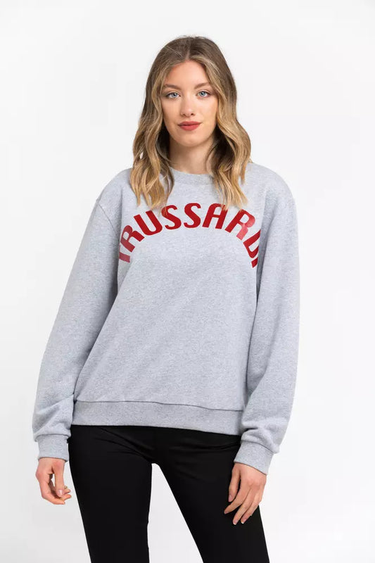 Übergroßes Rundhals-Sweatshirt aus Baumwollmischung