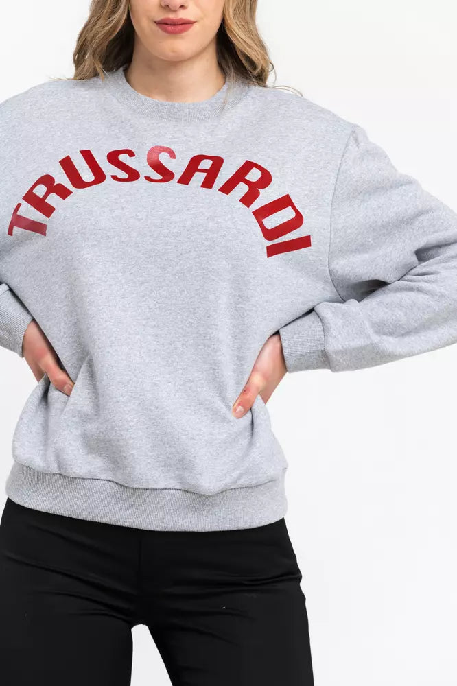 Übergroßes Rundhals-Sweatshirt aus Baumwollmischung