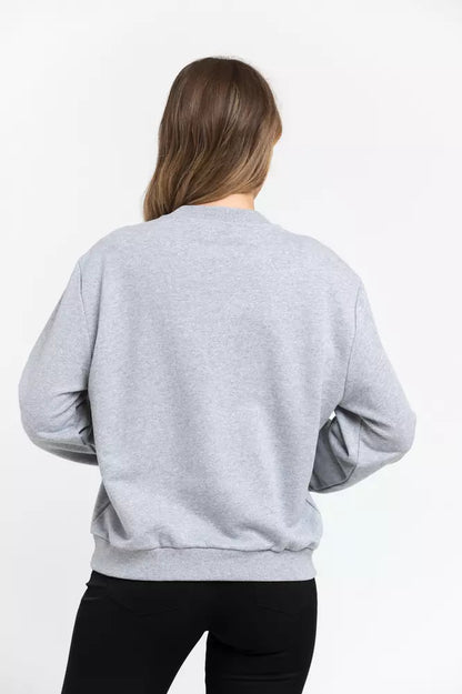 Übergroßes Rundhals-Sweatshirt aus Baumwollmischung