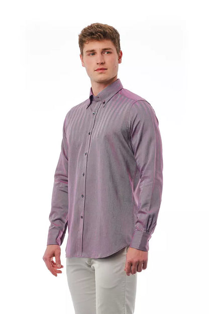 Camicia in cotone bordeaux