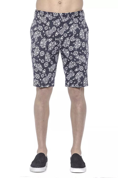 Blaue Baumwollshorts