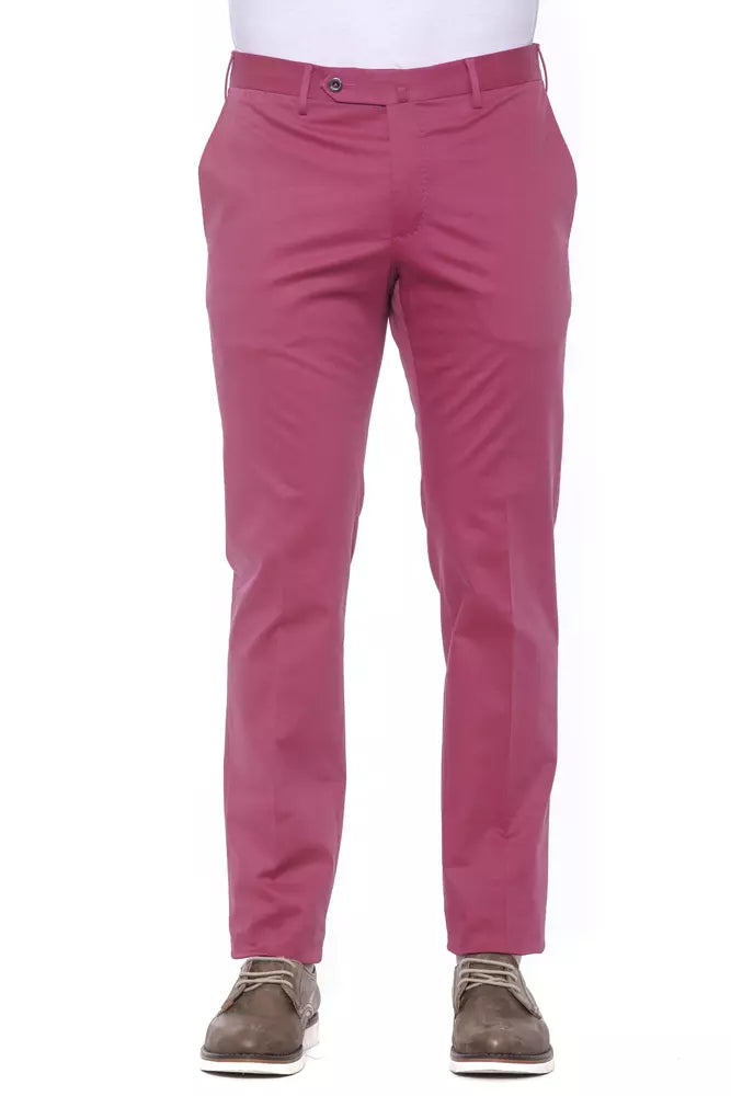 Jeans e pantaloni in cotone fucsia