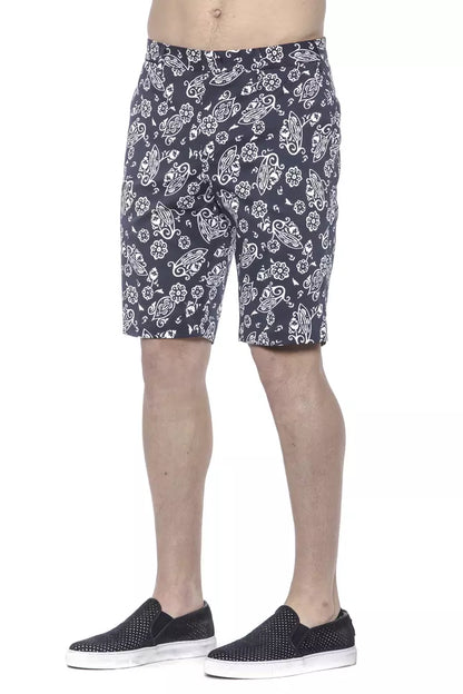 Blaue Baumwollshorts