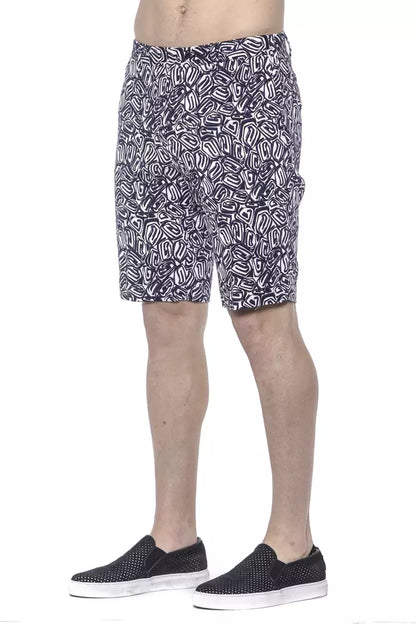 Blaue Baumwollshorts