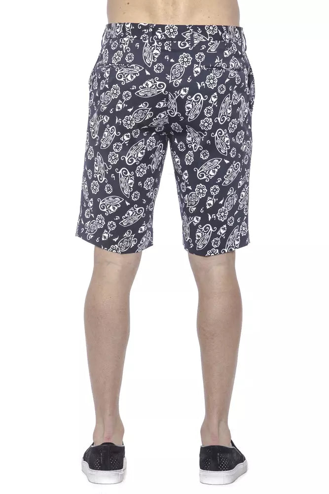 Blaue Baumwollshorts