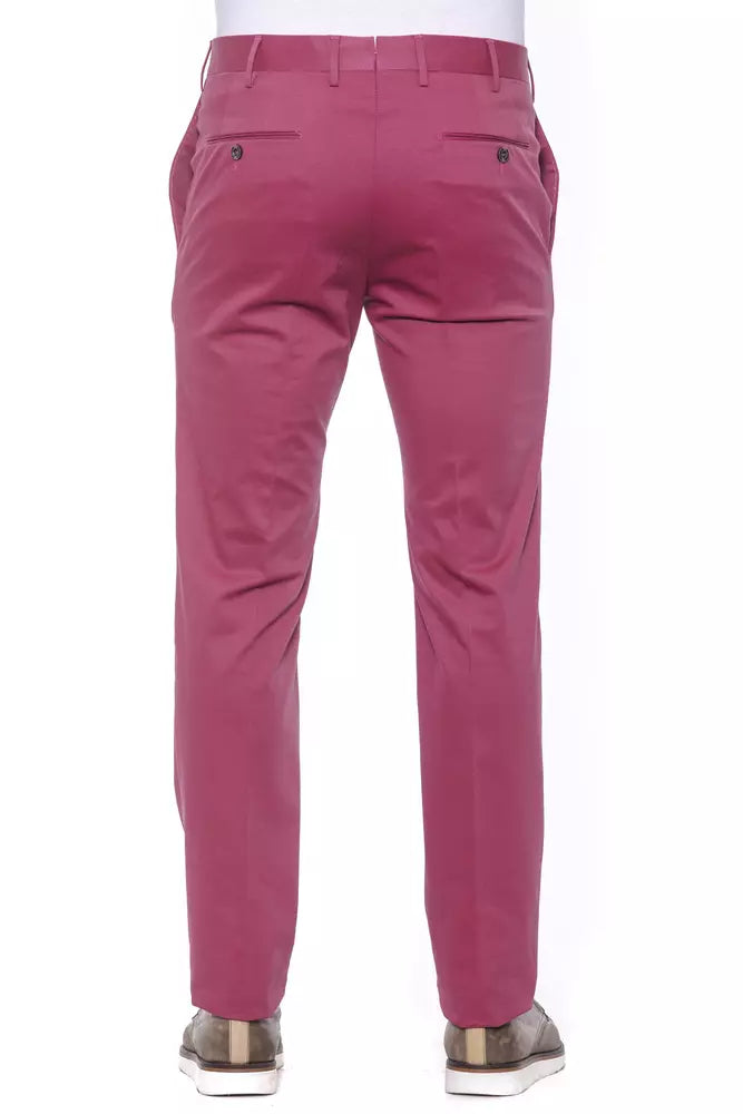 Jeans e pantaloni in cotone fucsia