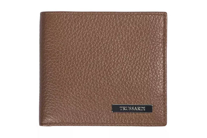 Trussardi Brown Leather Men Wallet