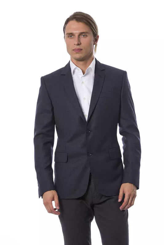 Blazer en laine bleu