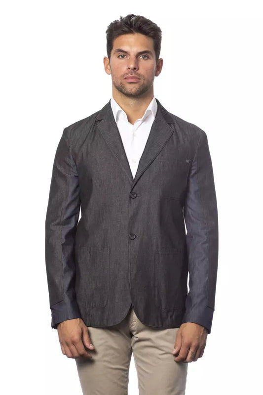 Blazer in cotone grigio