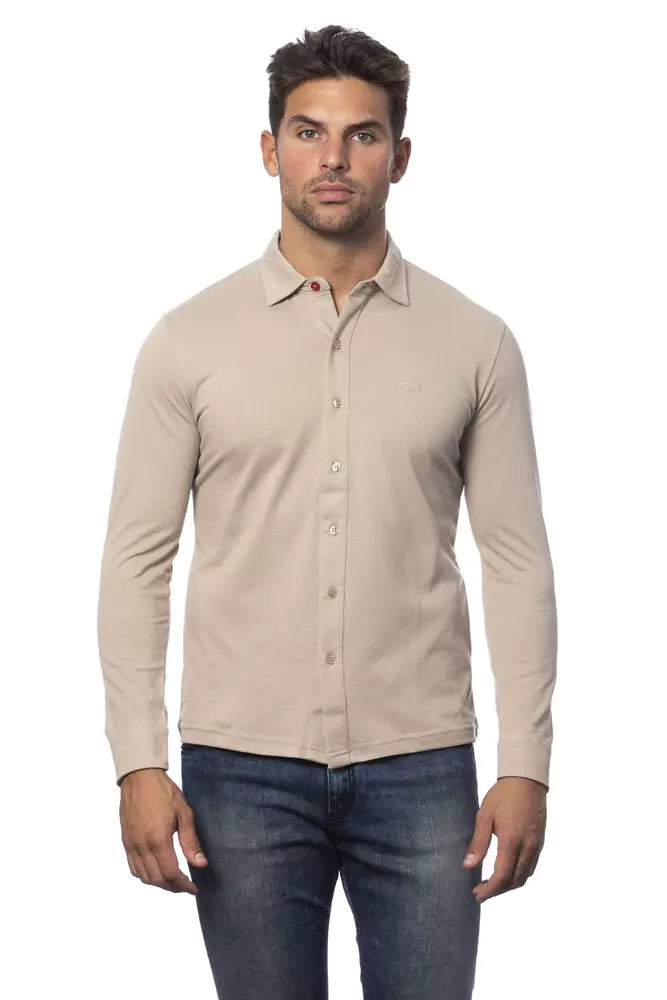 Chemise en coton beige