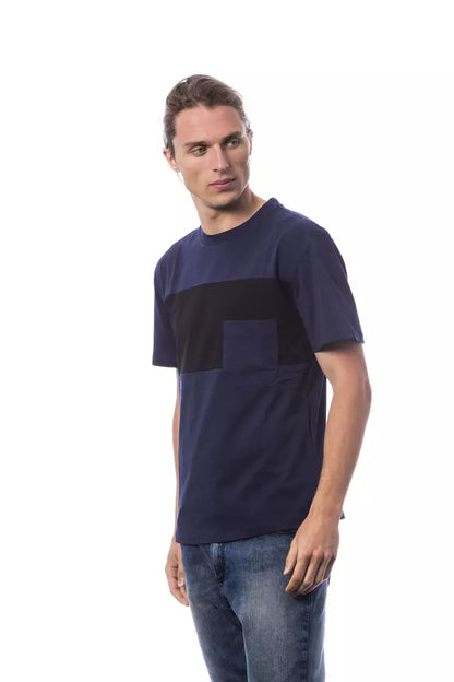 Blaues Baumwoll-T-Shirt