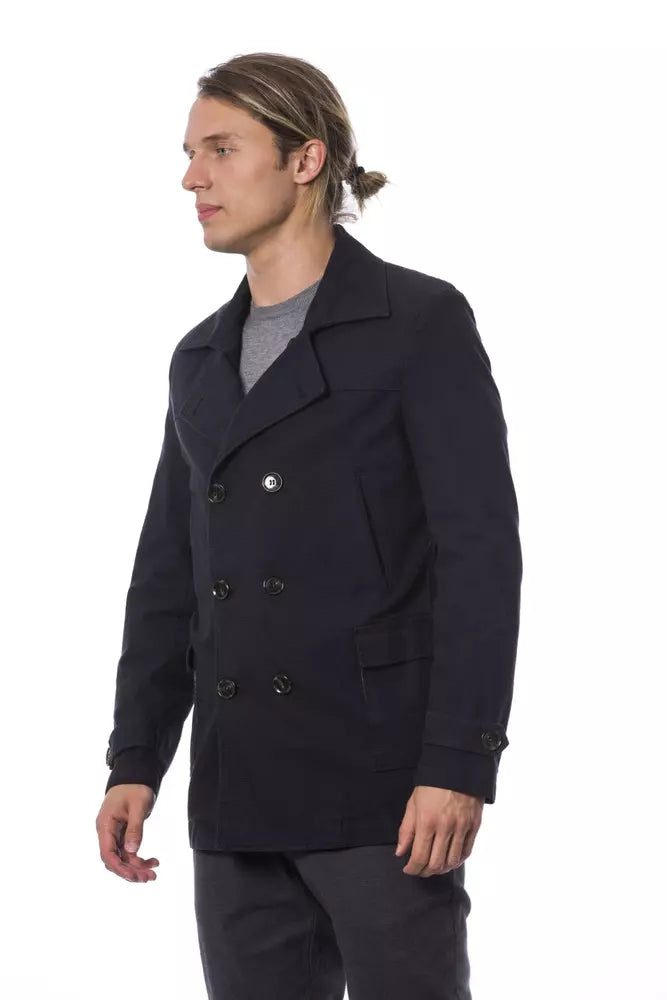 Blauer Baumwollblazer