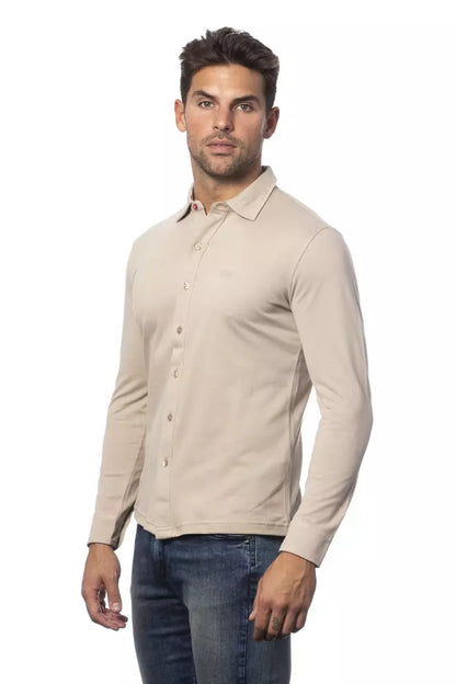 Camicia in cotone beige