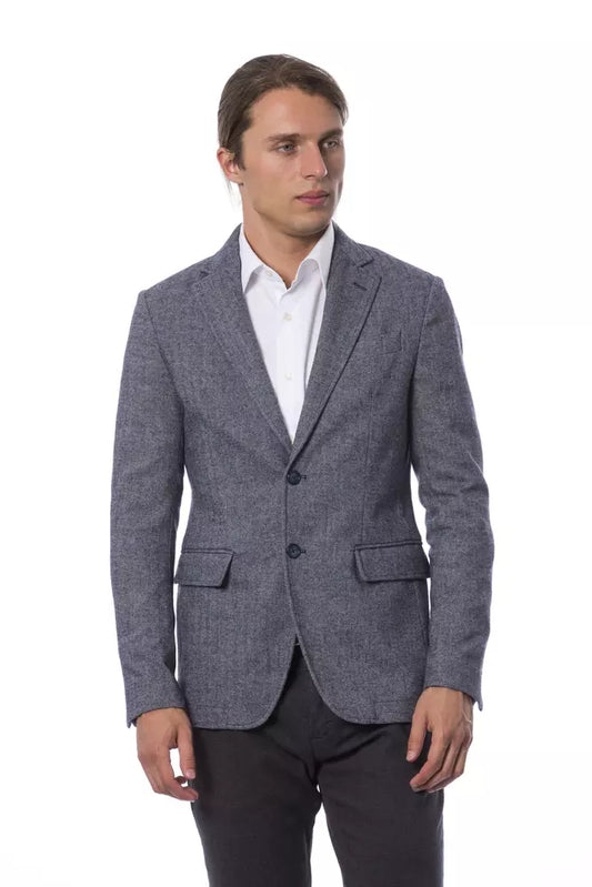 Blazer bleu en polyester