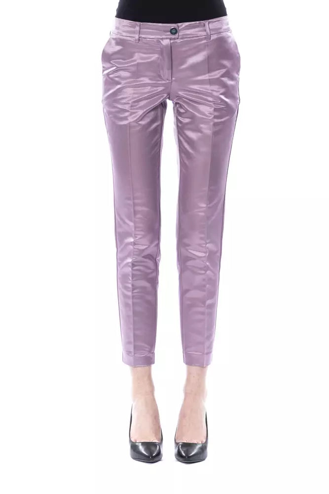 Jeans e pantaloni in cotone viola