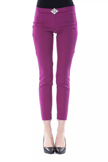 Jeans et pantalon en polyester violet