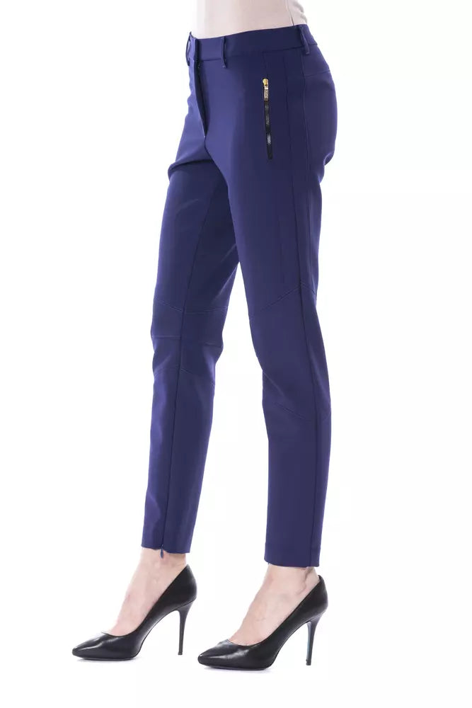 Jean et pantalon en polyester bleu