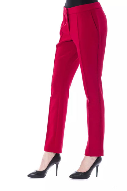 Jeans et pantalons en polyester fuchsia