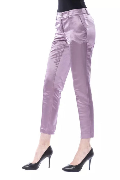 Jeans e pantaloni in cotone viola