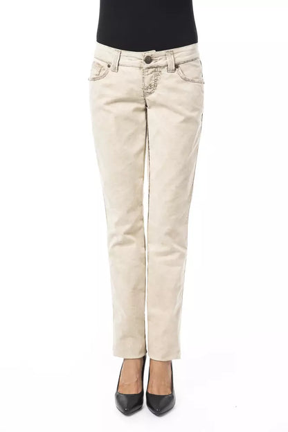 Jeans e pantaloni in cotone beige