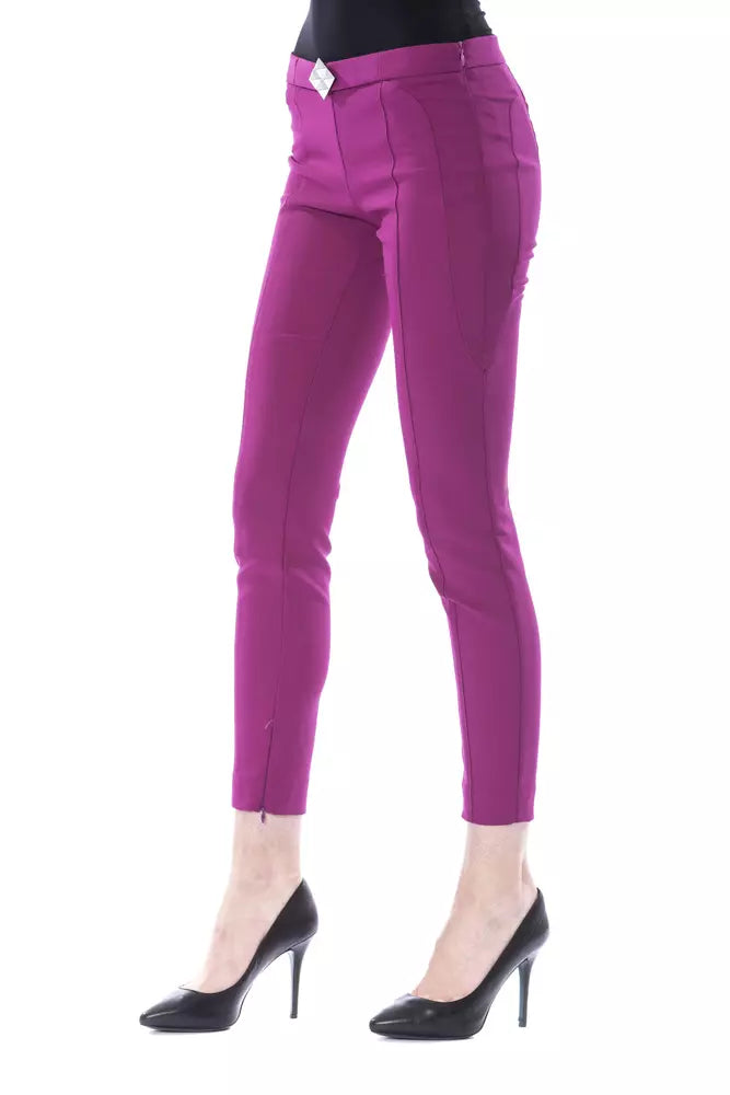 Jeans et pantalon en polyester violet