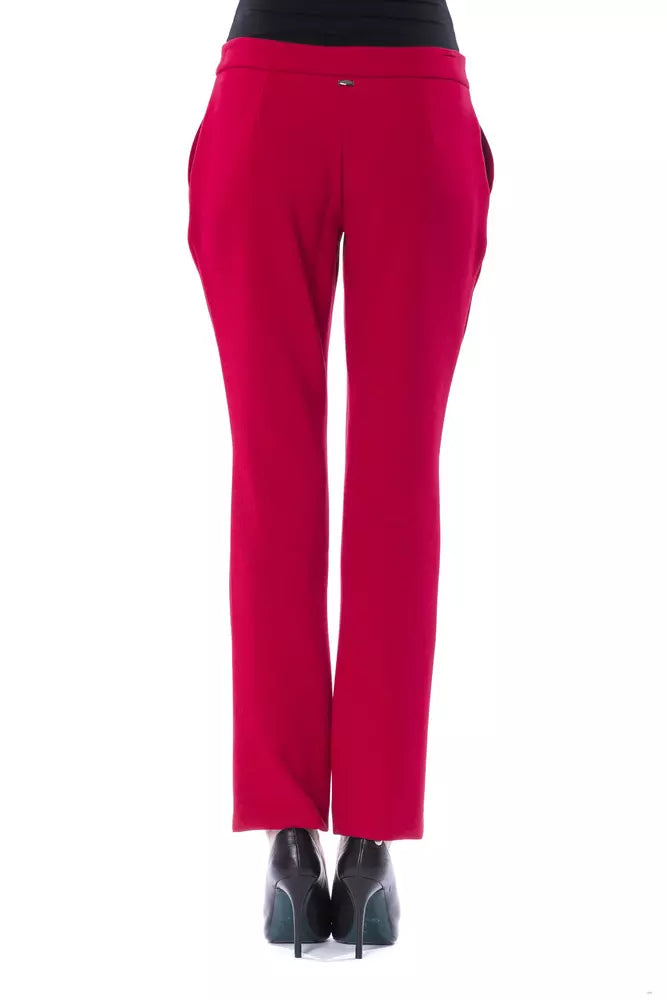 Jeans et pantalons en polyester fuchsia