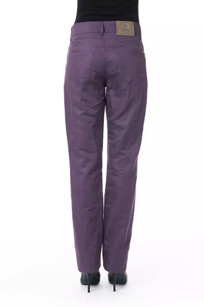 Jeans e pantaloni in cotone viola