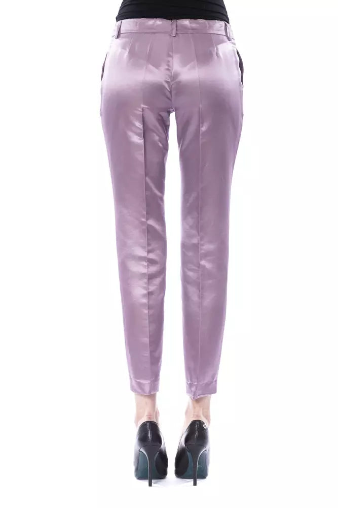 Jeans e pantaloni in cotone viola