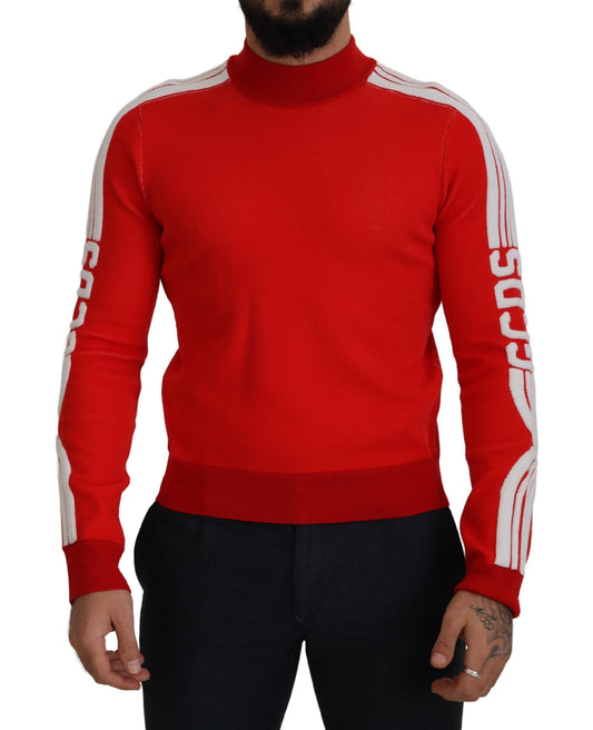 GCDS Eleganter roter Pullover für Herren