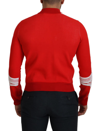 GCDS Eleganter roter Pullover für Herren