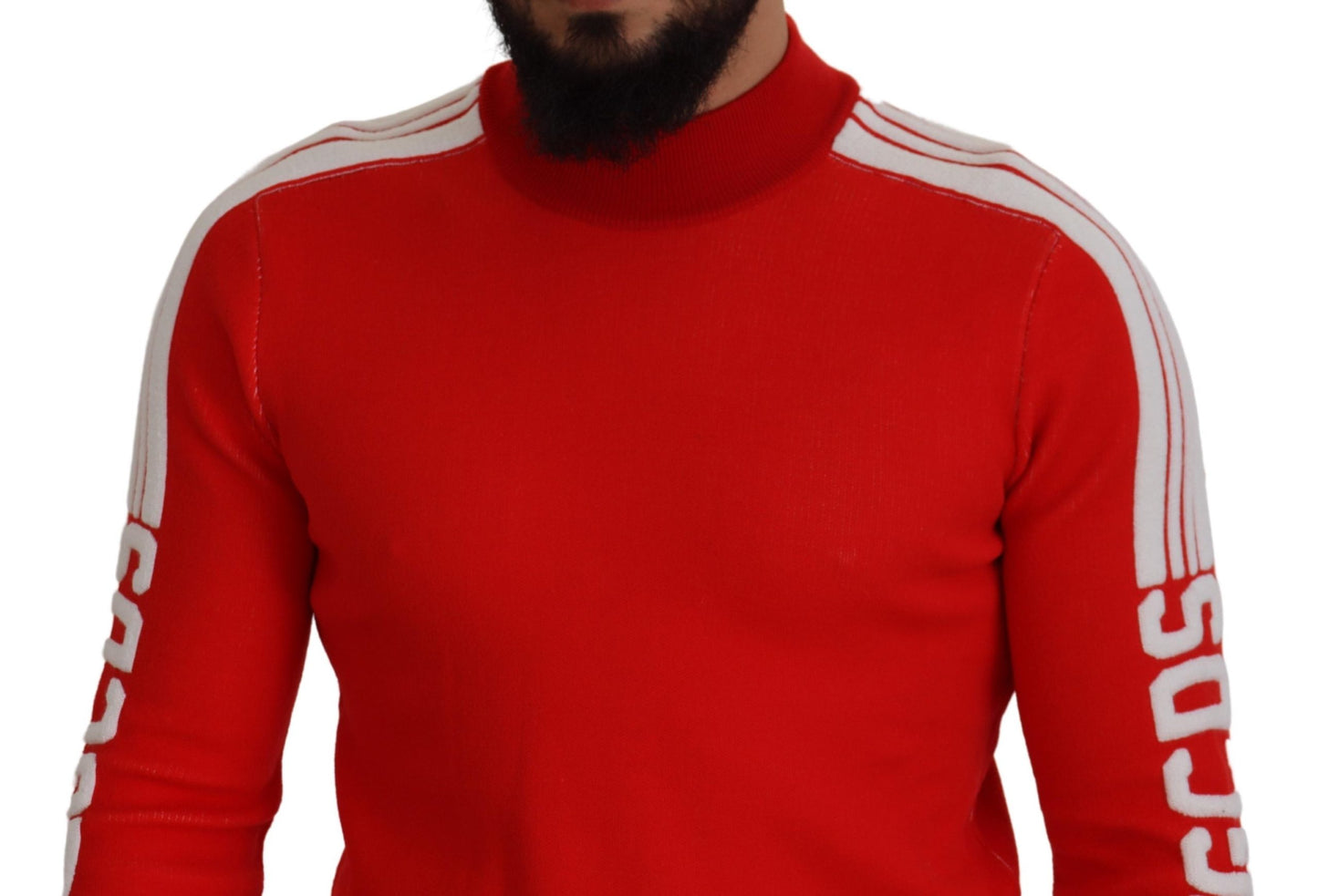 GCDS Eleganter roter Pullover für Herren