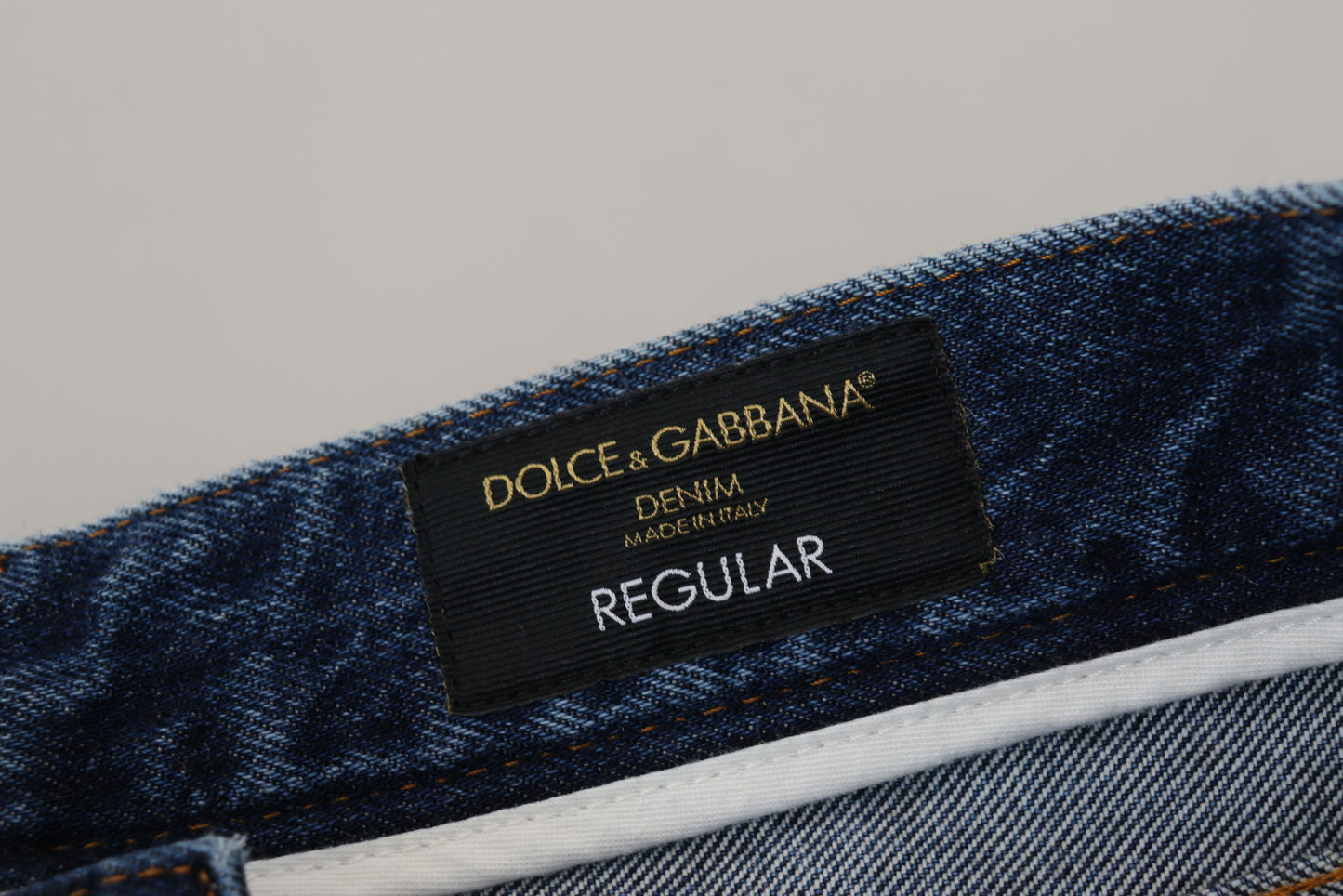 Jeans denim da uomo stracciati in cotone blu