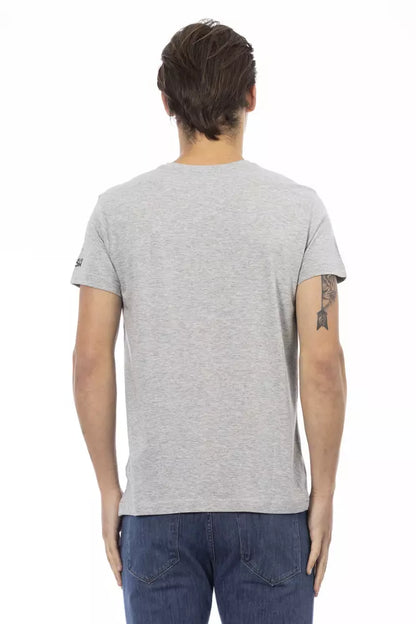 T-shirt in cotone grigio