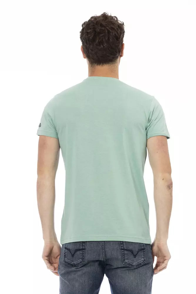 Trussardi Action Green Cotton Men T-Shirt