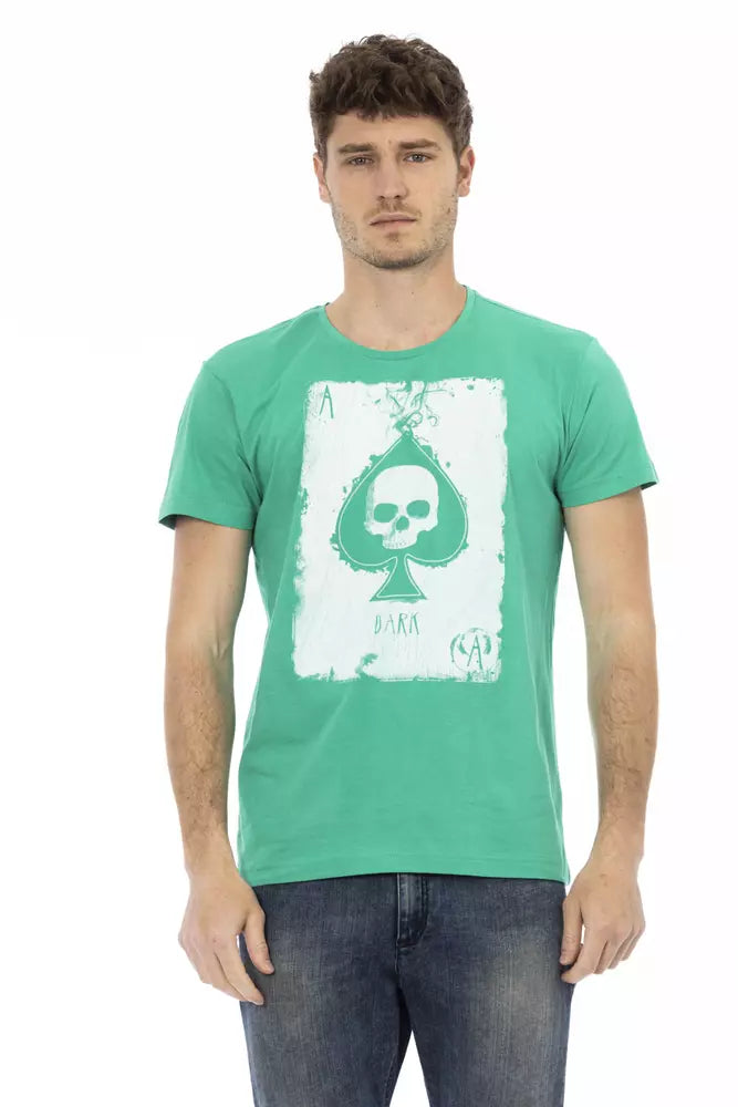 Trussardi Action Grünes Baumwoll-T-Shirt für Herren