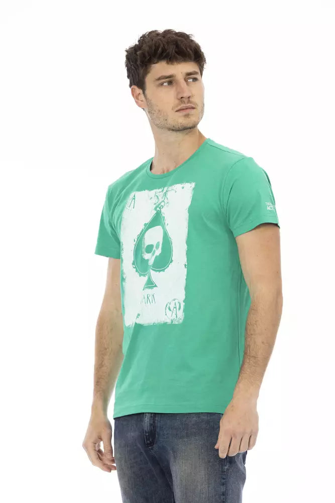 Trussardi Action Grünes Baumwoll-T-Shirt für Herren