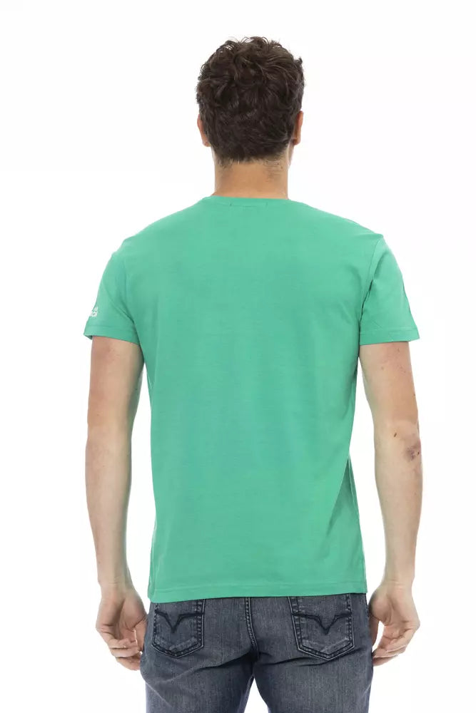 Trussardi Action Grünes Baumwoll-T-Shirt für Herren