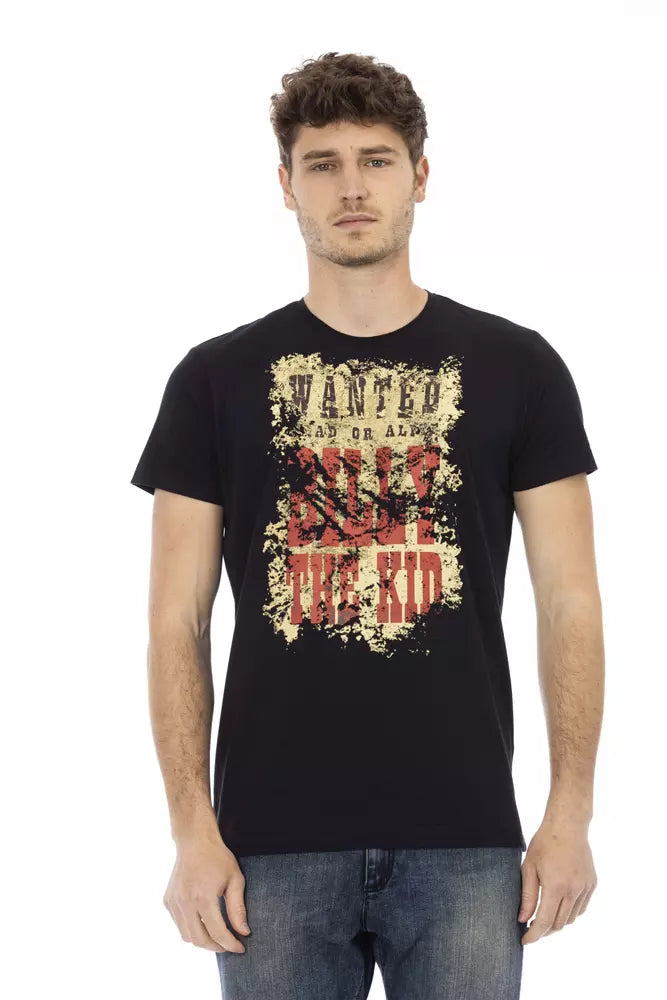 Trussardi Action „Schwarzes Baumwoll-Herren-T-Shirt“