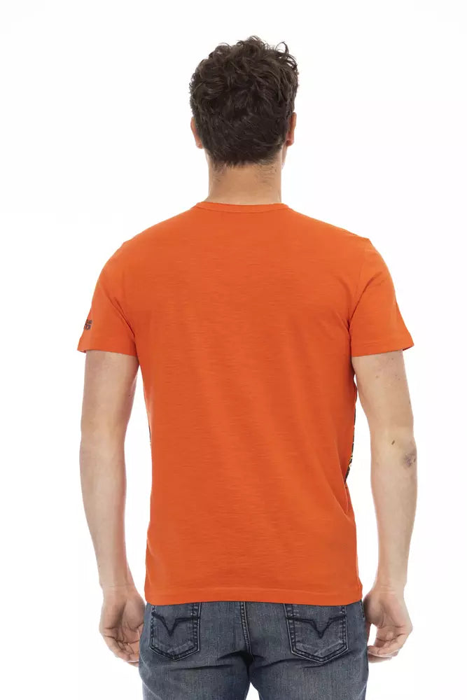 Trussardi Action „Orangefarbenes Herren-T-Shirt aus Baumwolle“